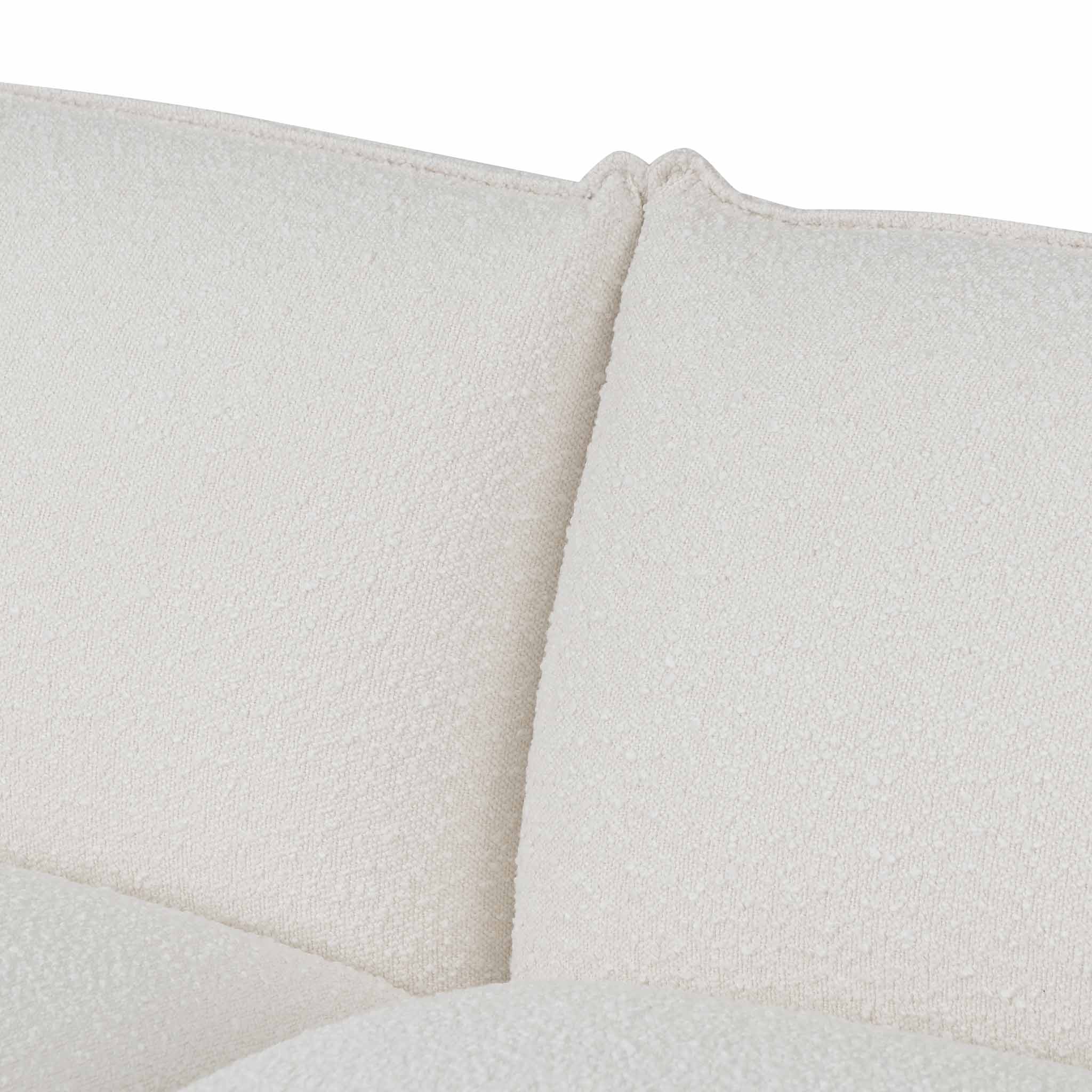 Ferrell 3 Seater Sofa - White Wash Boucle - Image 6