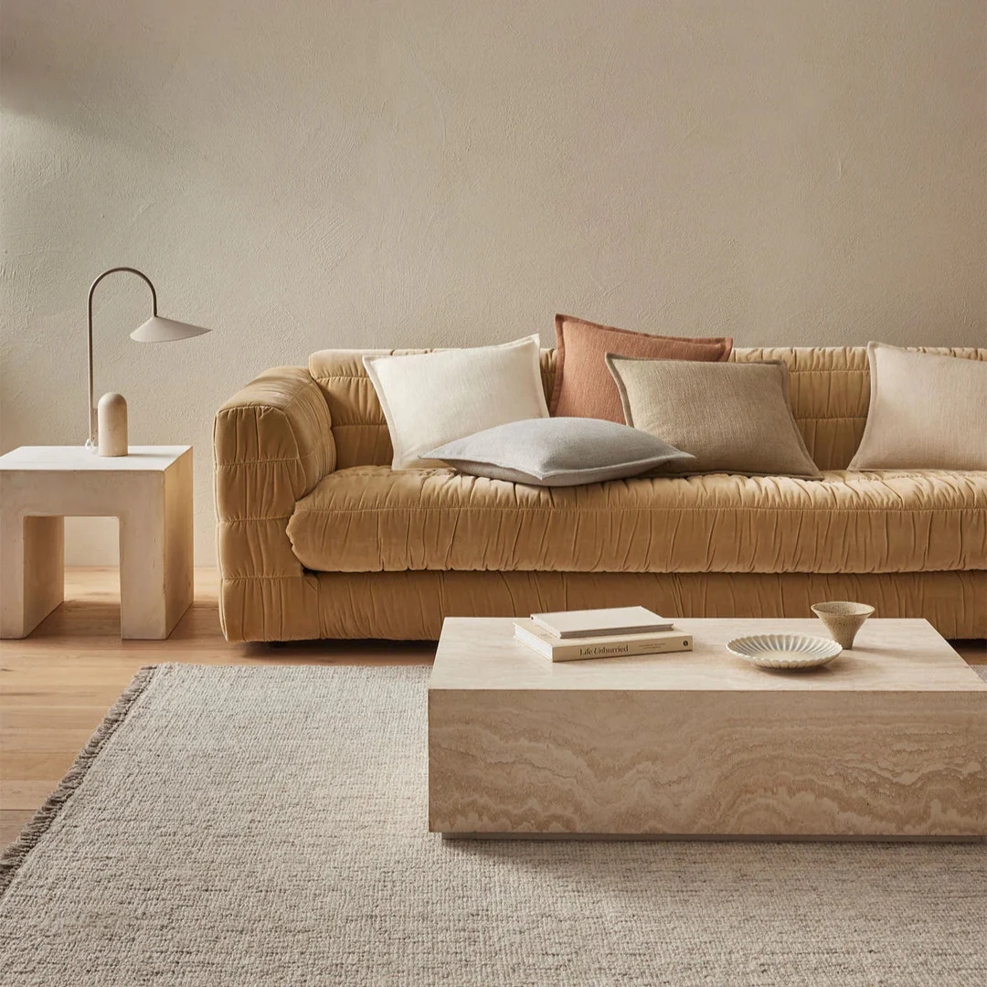 Figlio 50cm Chunky Woven Linen Look Cushion - Image 8
