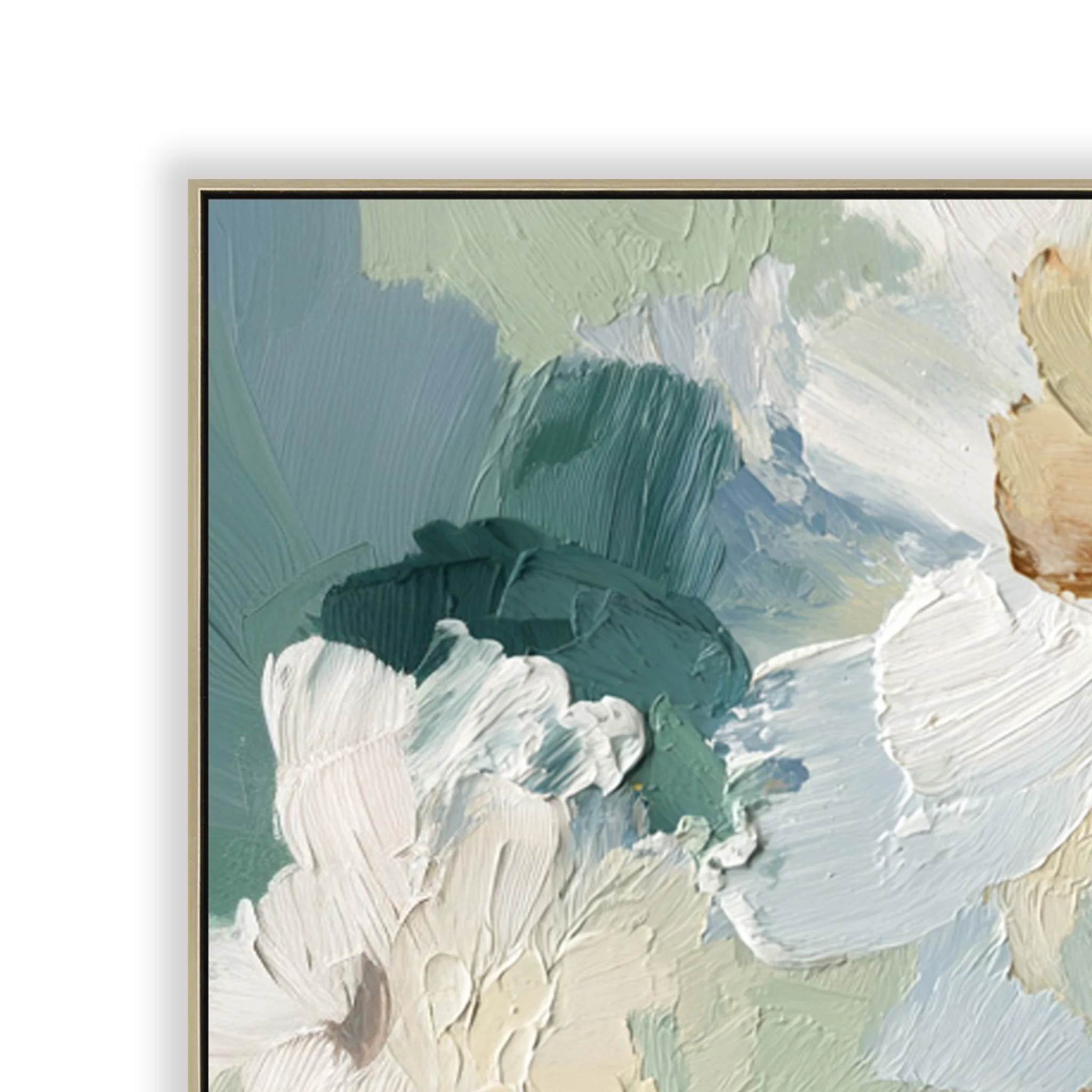 Florence Mist 100 x 100cm Framed Canvas - Natural - Image 2