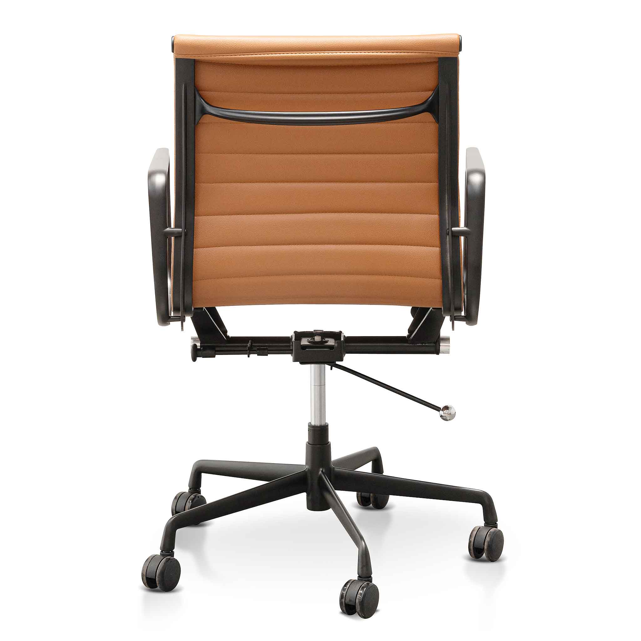 Floyd Low Back Office Chair - Saddle Tan in Black Frame - Image 5
