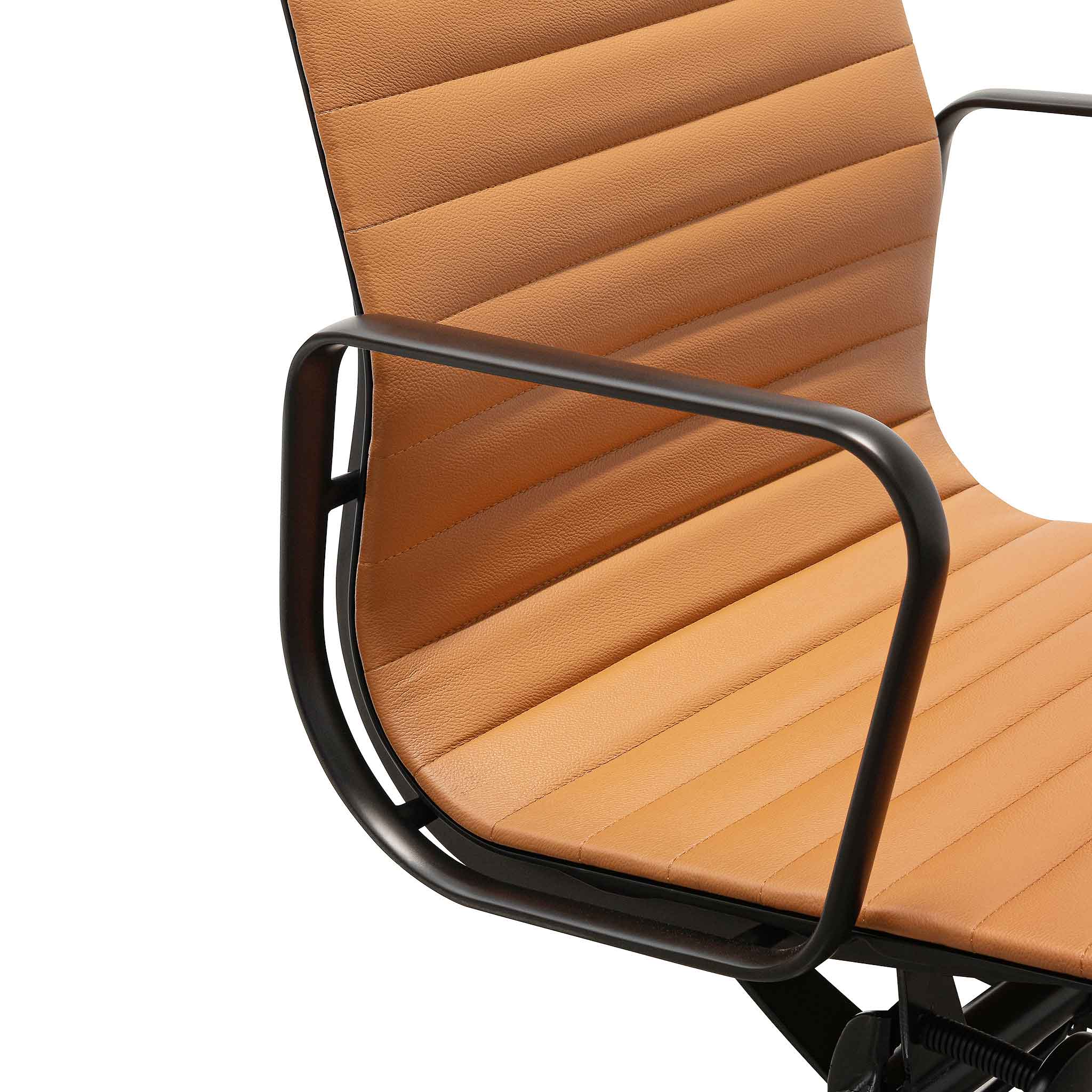 Floyd Low Back Office Chair - Saddle Tan in Black Frame - Image 9