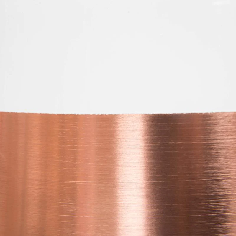 Clearance - Fontain Wide Pendant Lamp - Rose Gold - White - Image 2