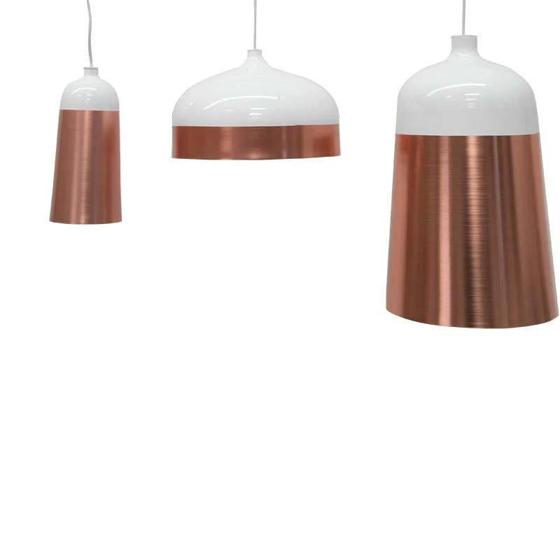Clearance - Fontain Wide Pendant Lamp - Rose Gold - White - Image 4