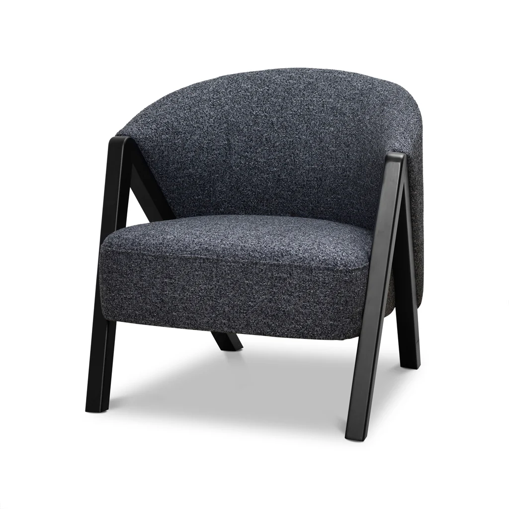 Freddie Fabric Armchair - Dark Grey Fleck