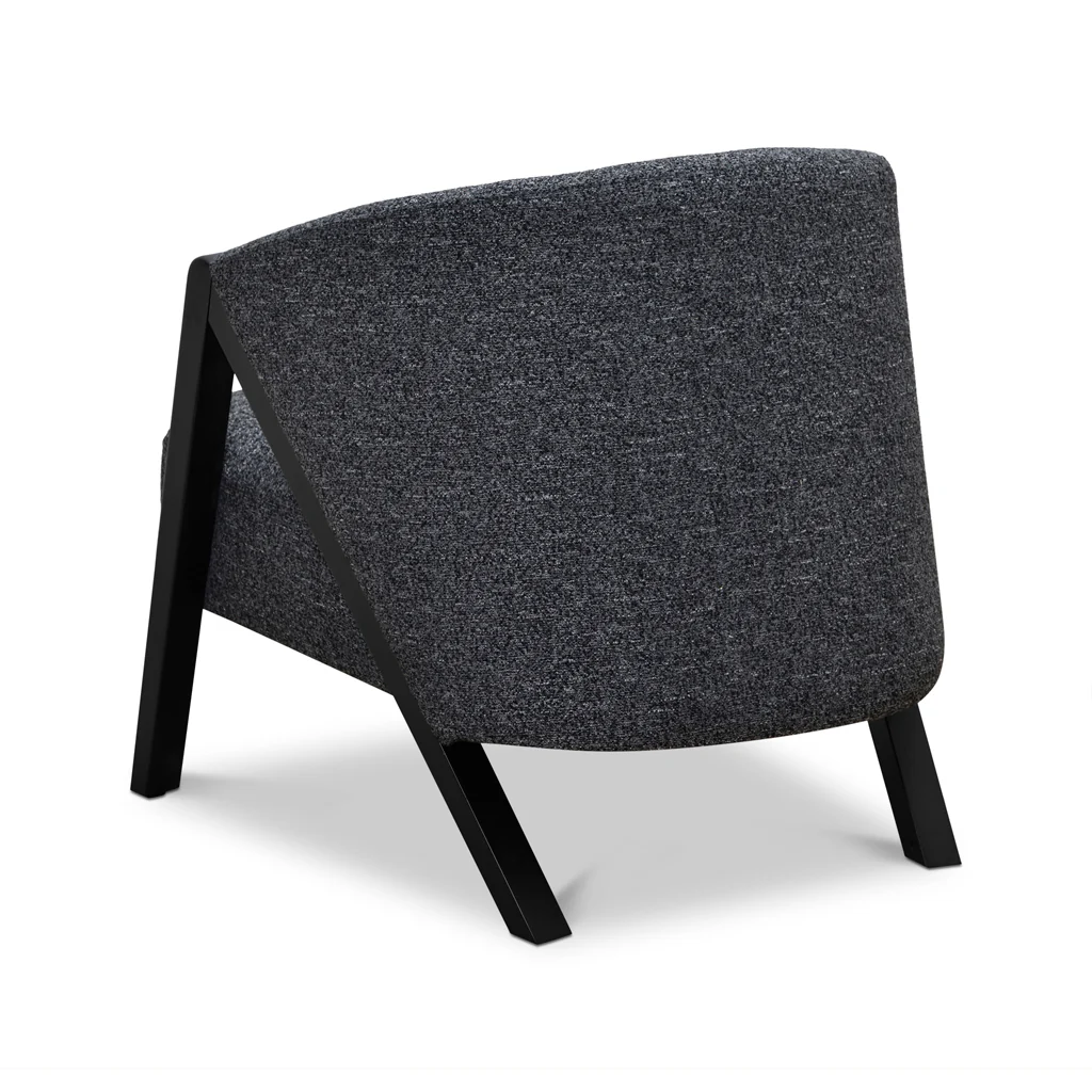 Freddie Fabric Armchair - Dark Grey Fleck - Image 6