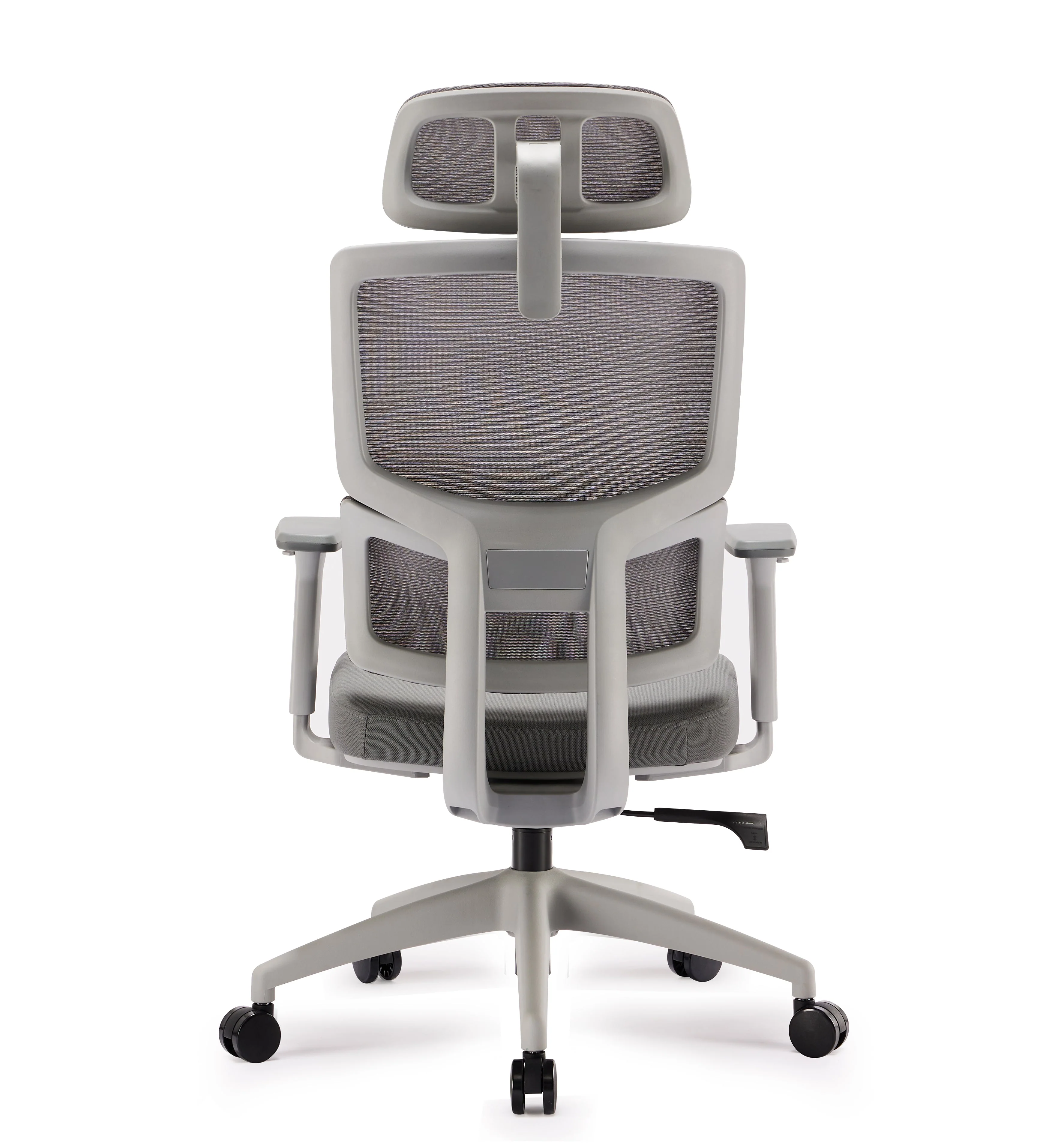 Furrow Mesh Ergonomic Office Chair with Headrest - Grey - Image 2
