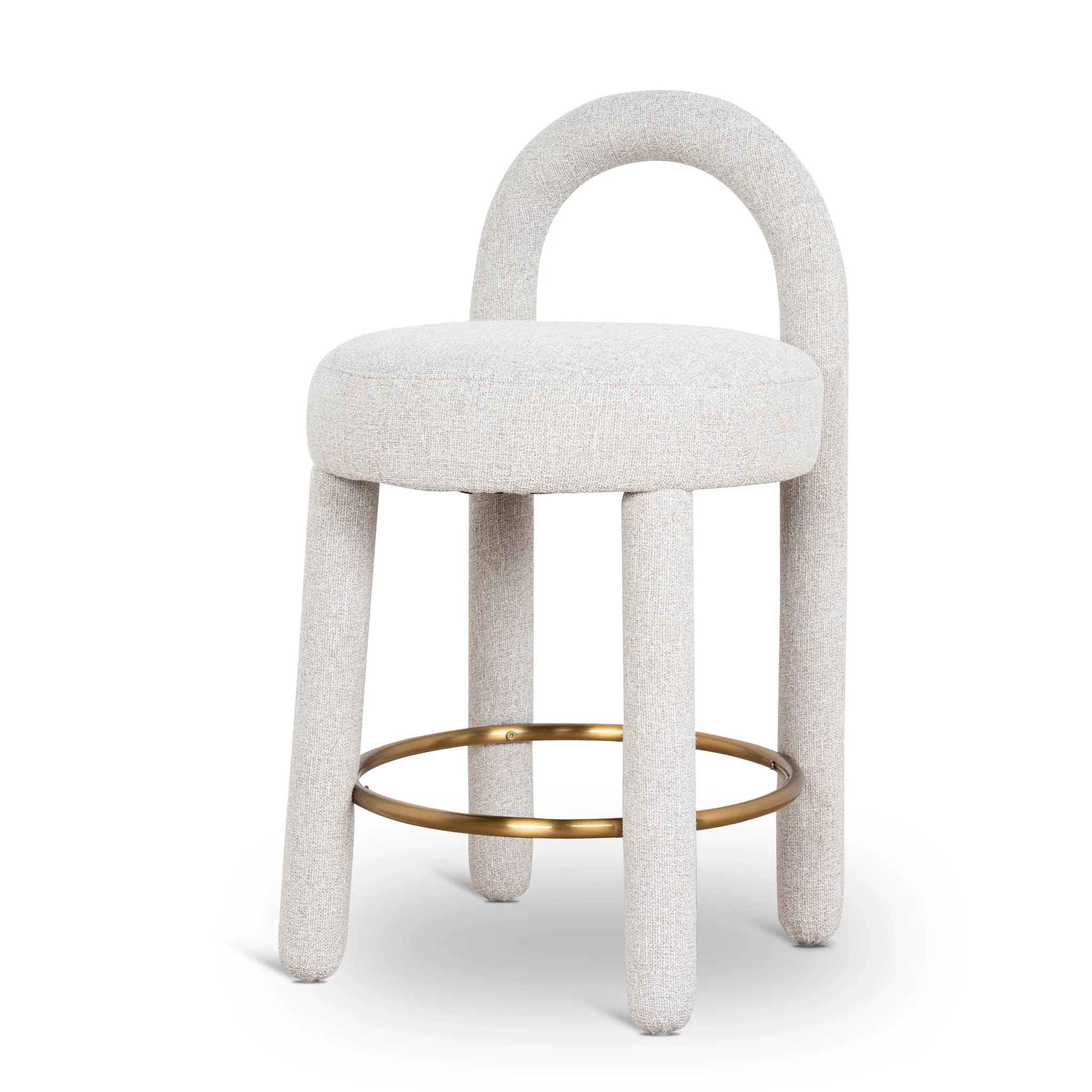 Fusion 65cm Bar Stool - Coastal Beige