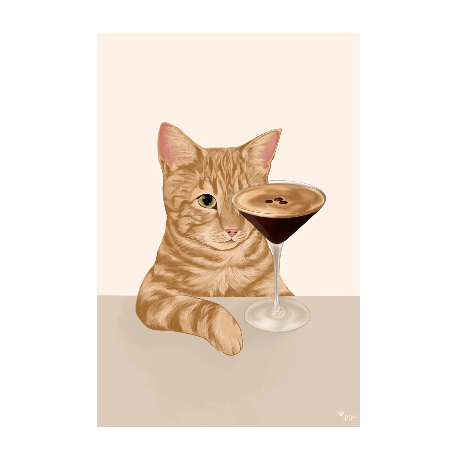 Ginger Cat With Espresso Martini Cocktail, By Plus X Studio