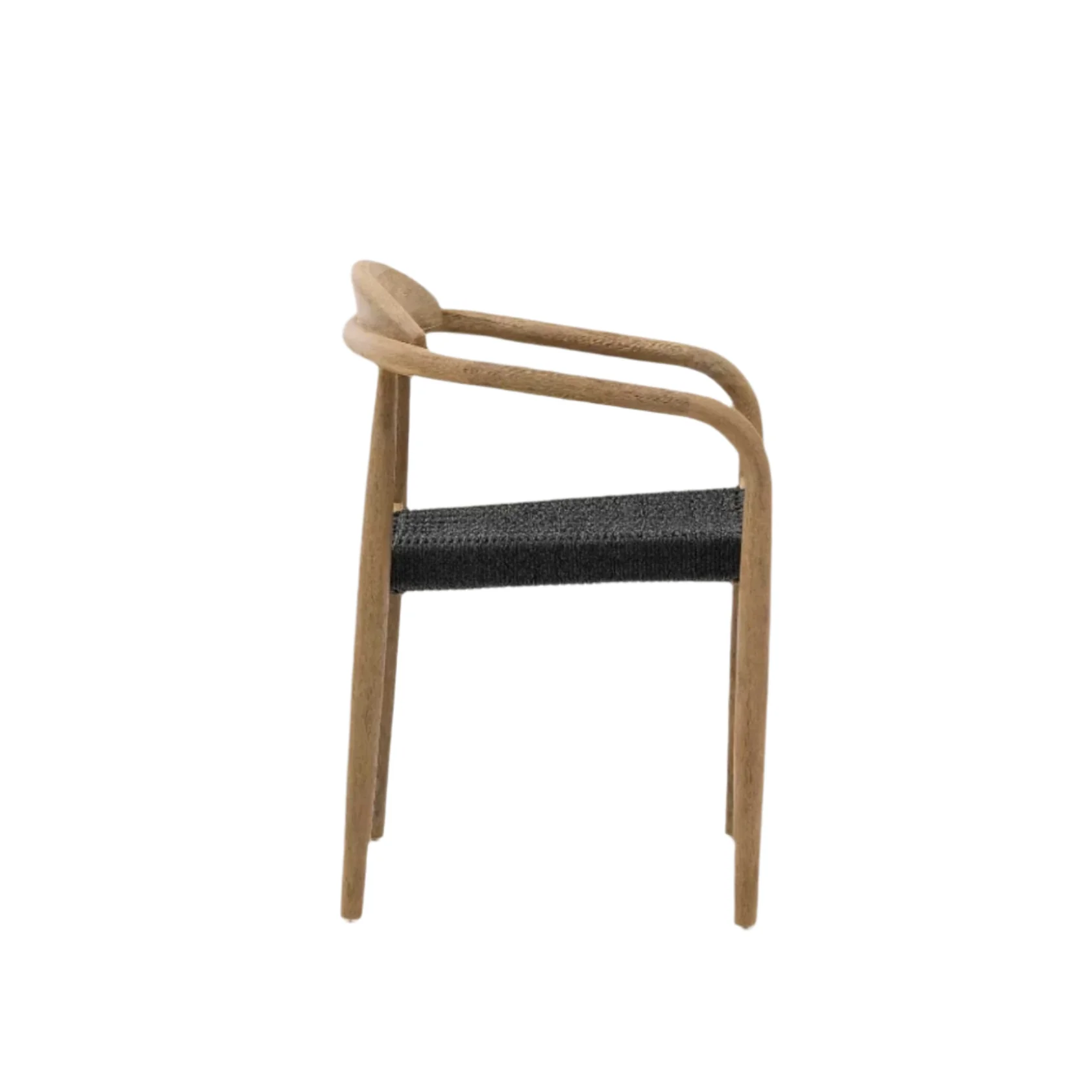 Set of 2 - Glynis Eucalyptus Timber Dining Chair - Black - Image 5