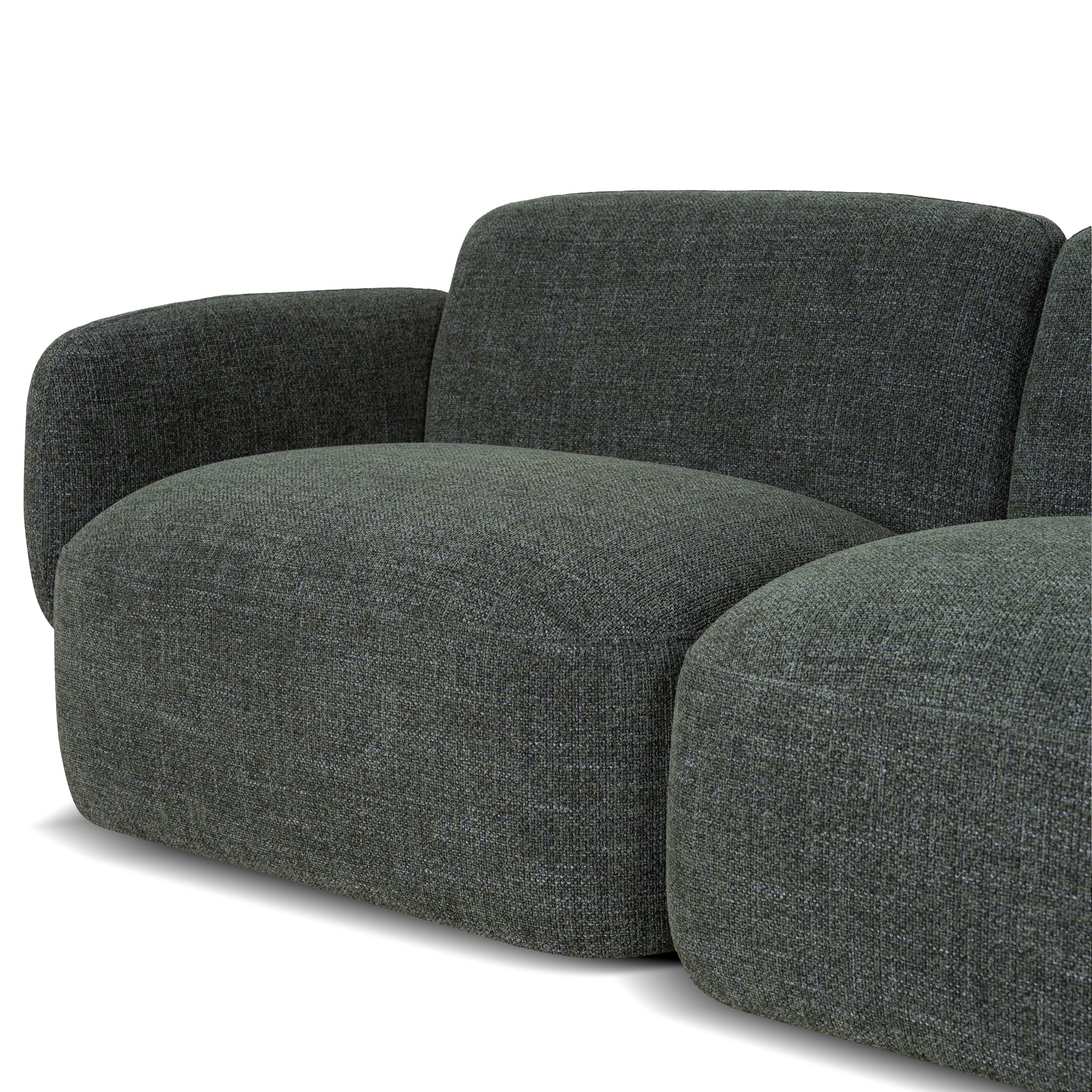 Gosling Right Chaise Modular Sofa - Moss Green - Image 6