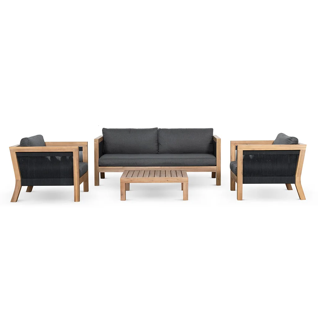 Halle 4pcs Outdoor Lounge Set - Image 2