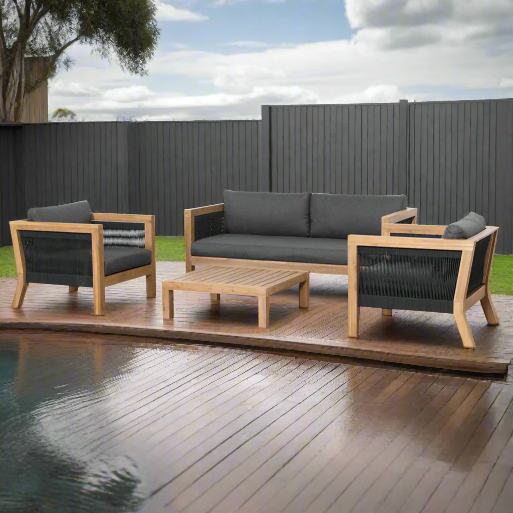 Halle 4pcs Outdoor Lounge Set - Image 4