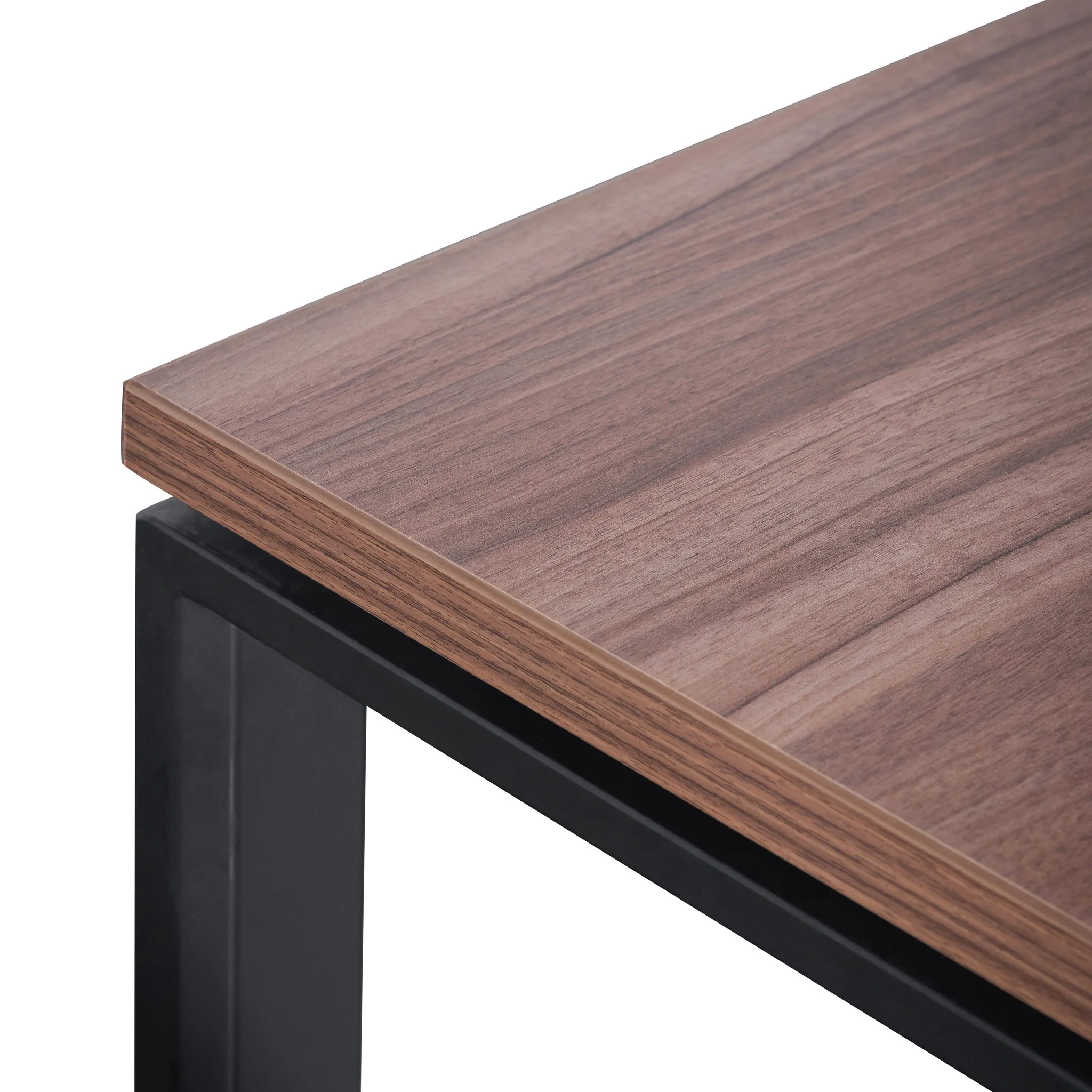 Halo 1.6m Single Seater Walnut Office Desk - Black Legs - Image 6