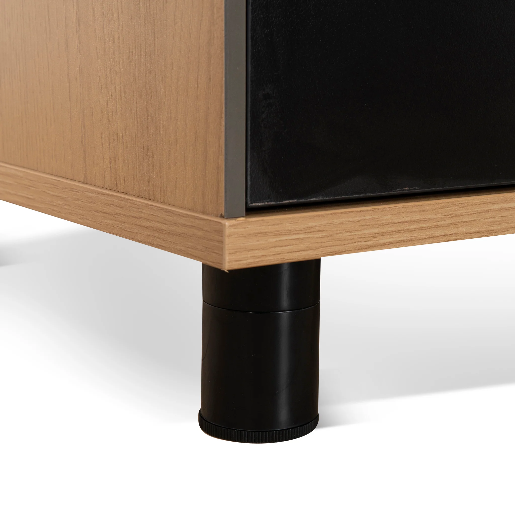 Halo 1.8m Executive Desk Left Return with Black Legs - Natural - Image 9