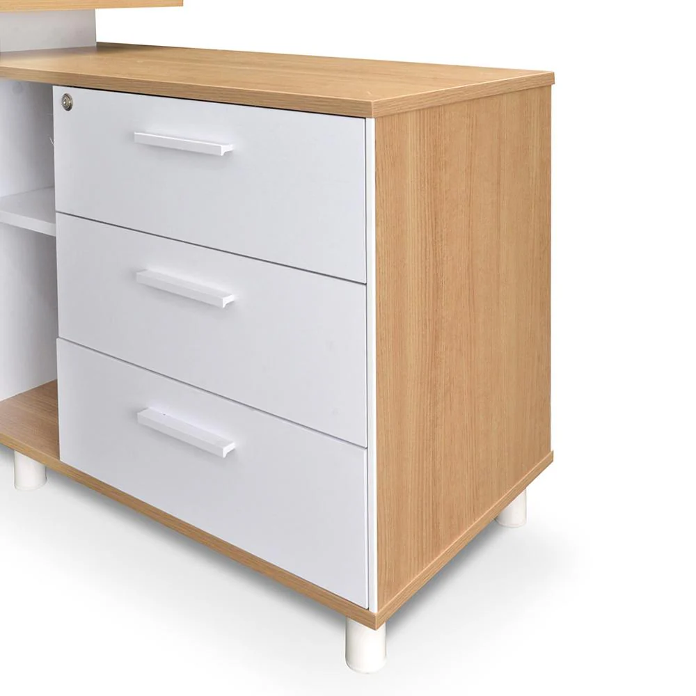 Halo 180cm Executive Office Desk With Right Return - Natural - Image 5