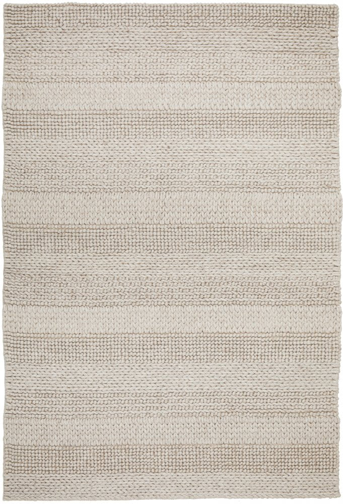 Hand Braided Beige Rug - 280 x 190cm