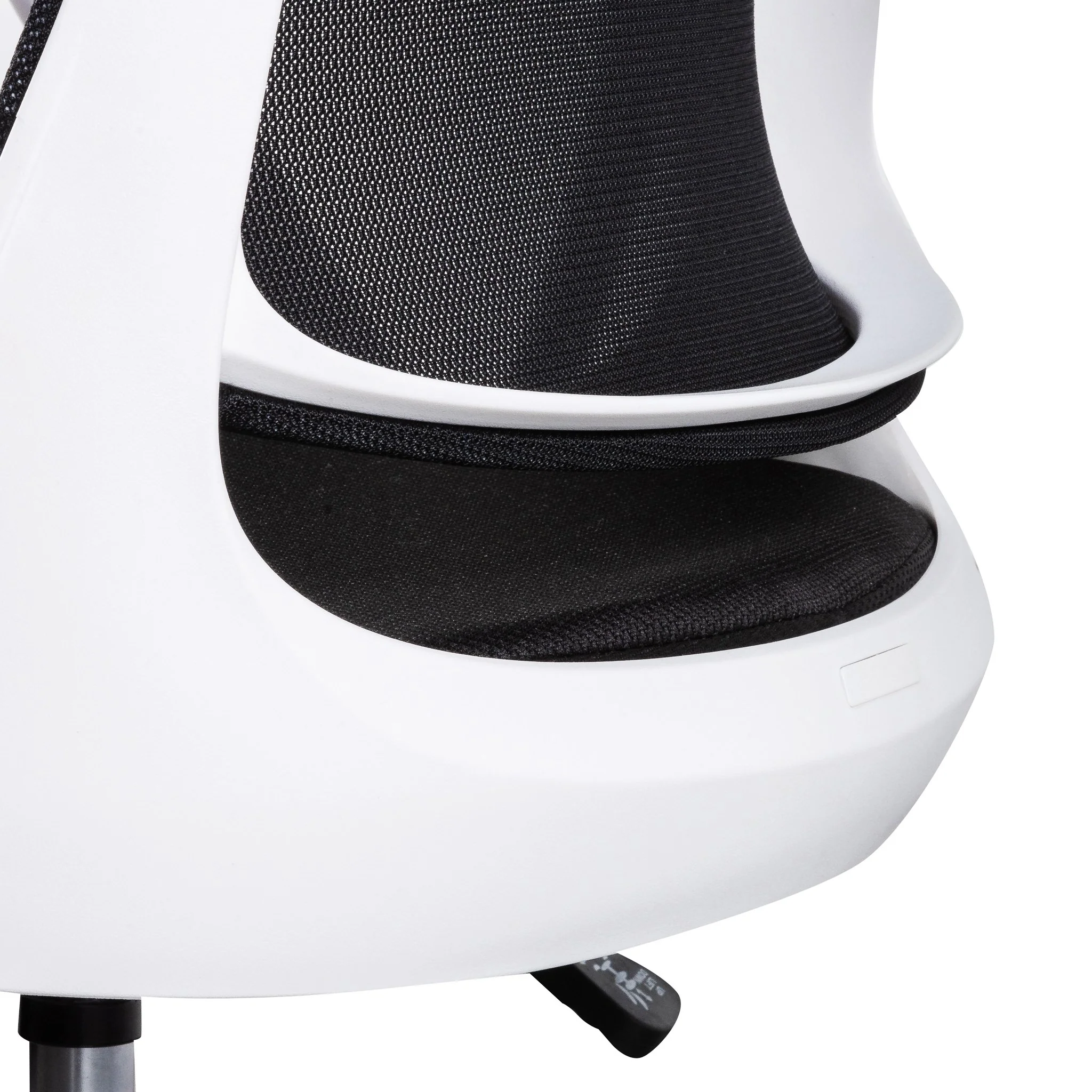 Heston Black Office Chair - White Arm and Base - Image 10