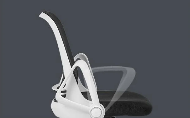 Heston Black Office Chair - White Arm and Base - Image 15