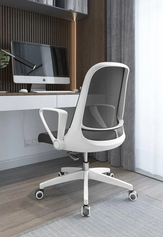 Heston Black Office Chair - White Arm and Base - Image 16