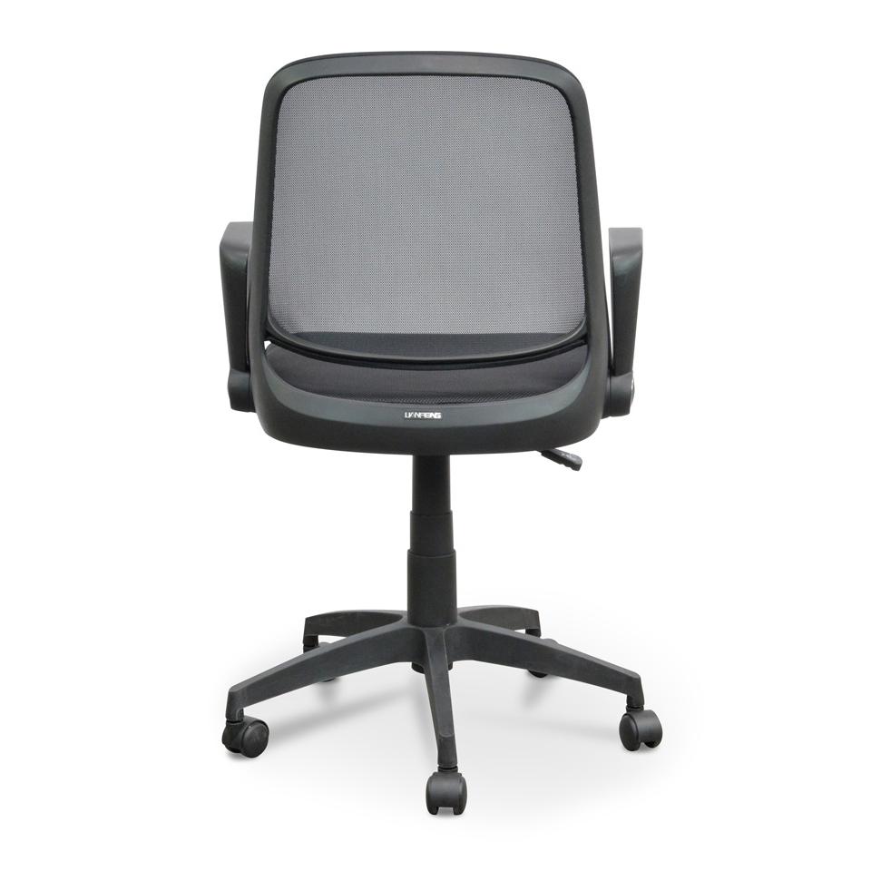 Heston Fabric Office Chair - Full Black - Image 6