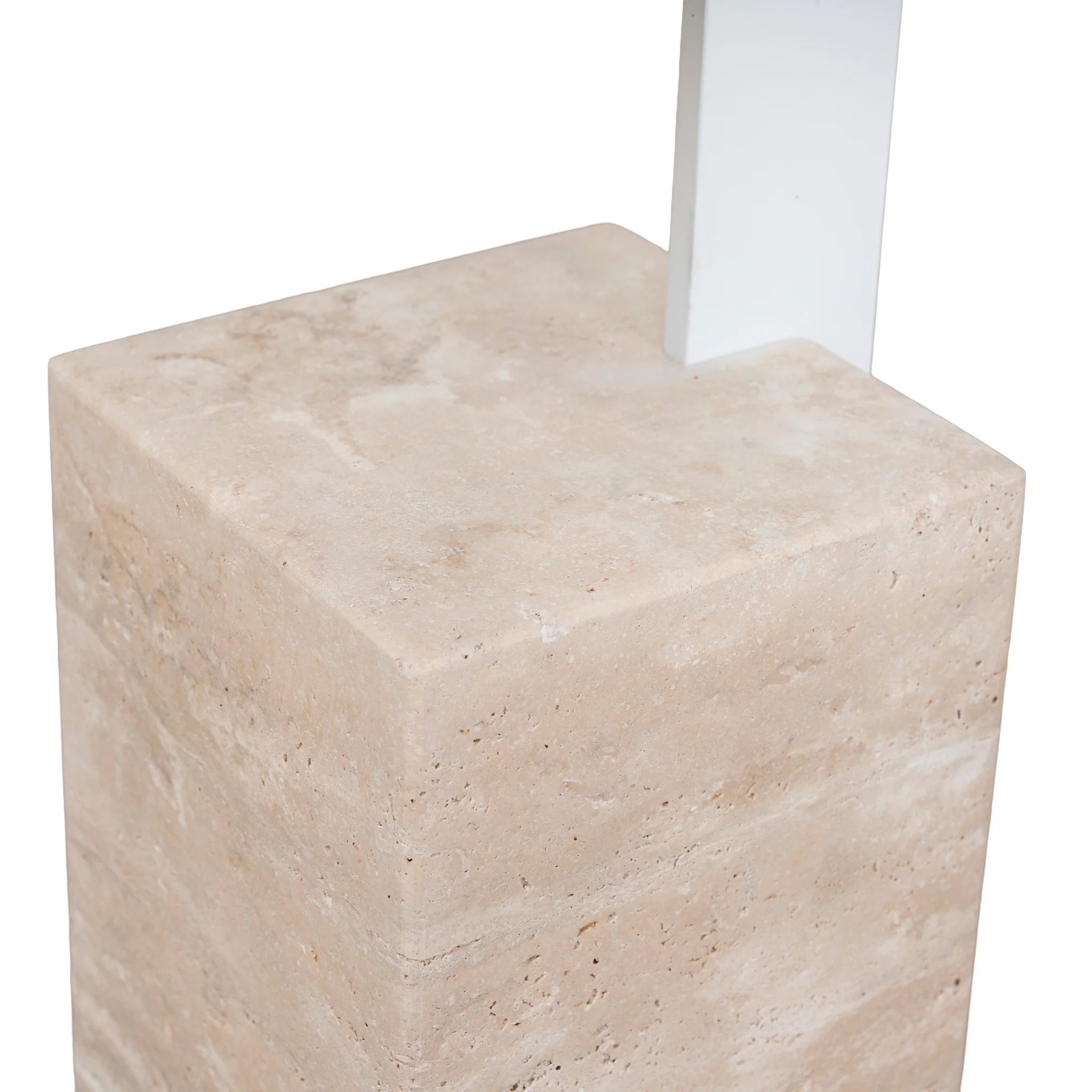 Hilaria 40cm Matte White Side Table - Natural - Image 11