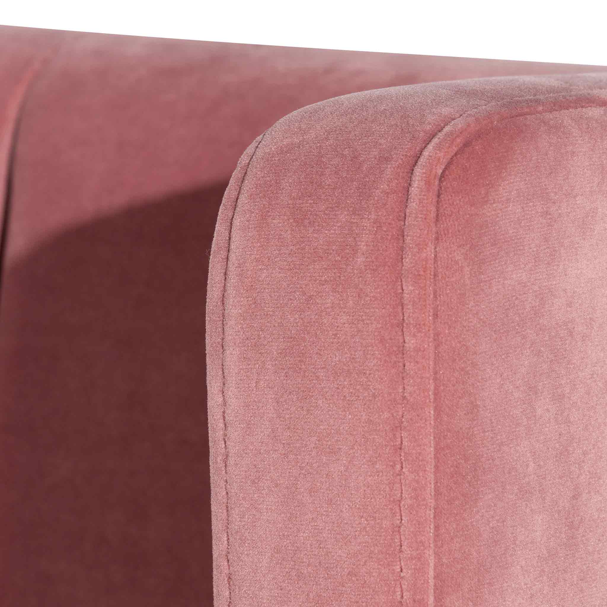 Hillsdale King Bed Frame - Blush Peach Velvet - Image 6