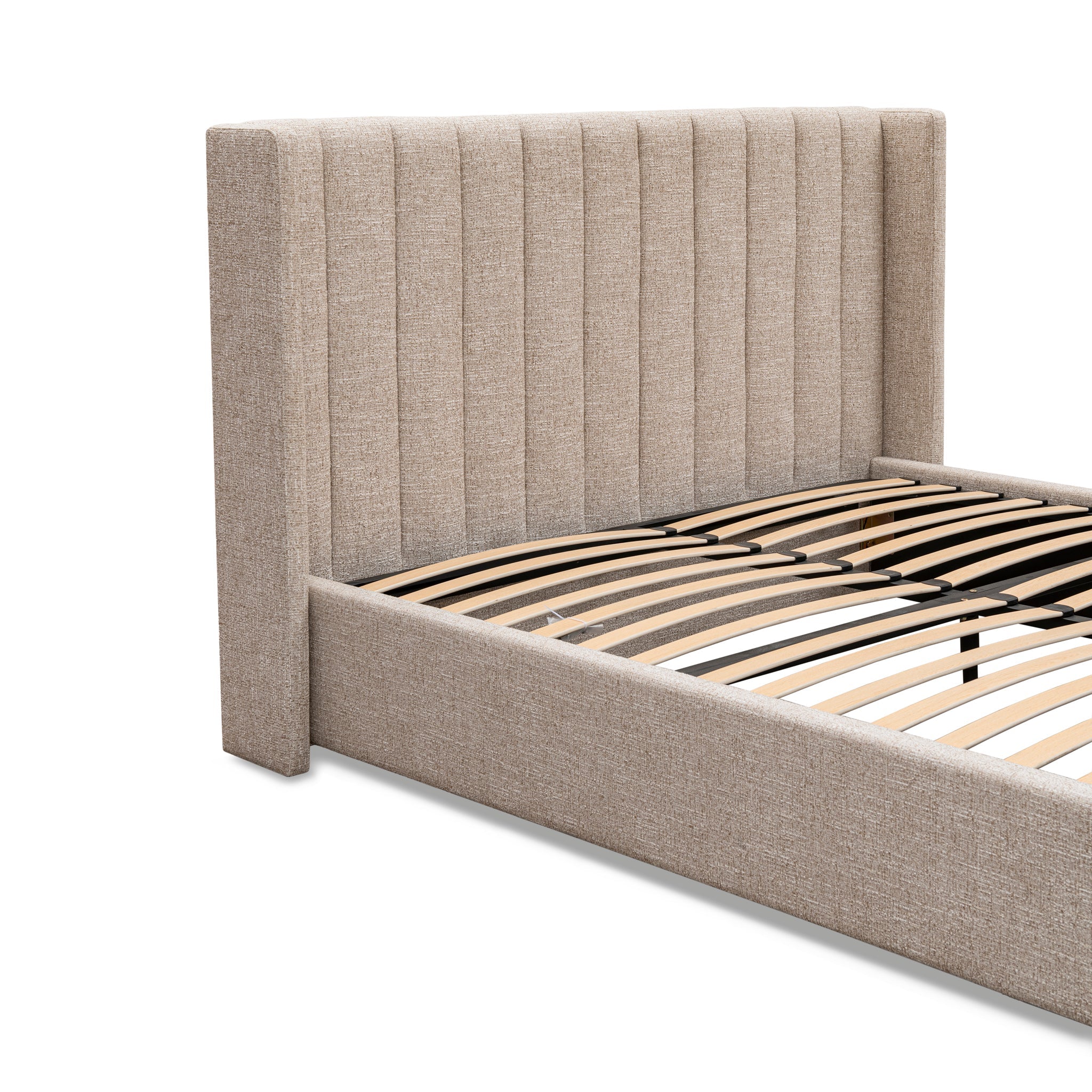 Hillsdale Queen Wide Base Bed Frame - Pale Beige - Image 27