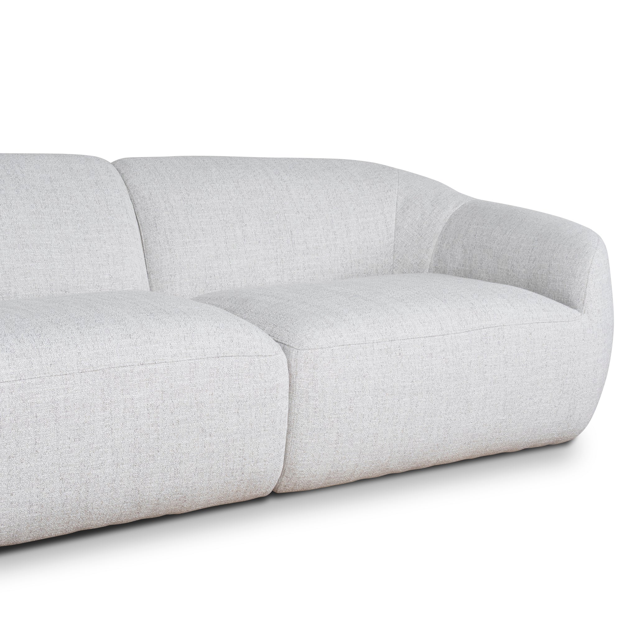 Howse Corner Fabric Sofa - Silver Grey - Image 13