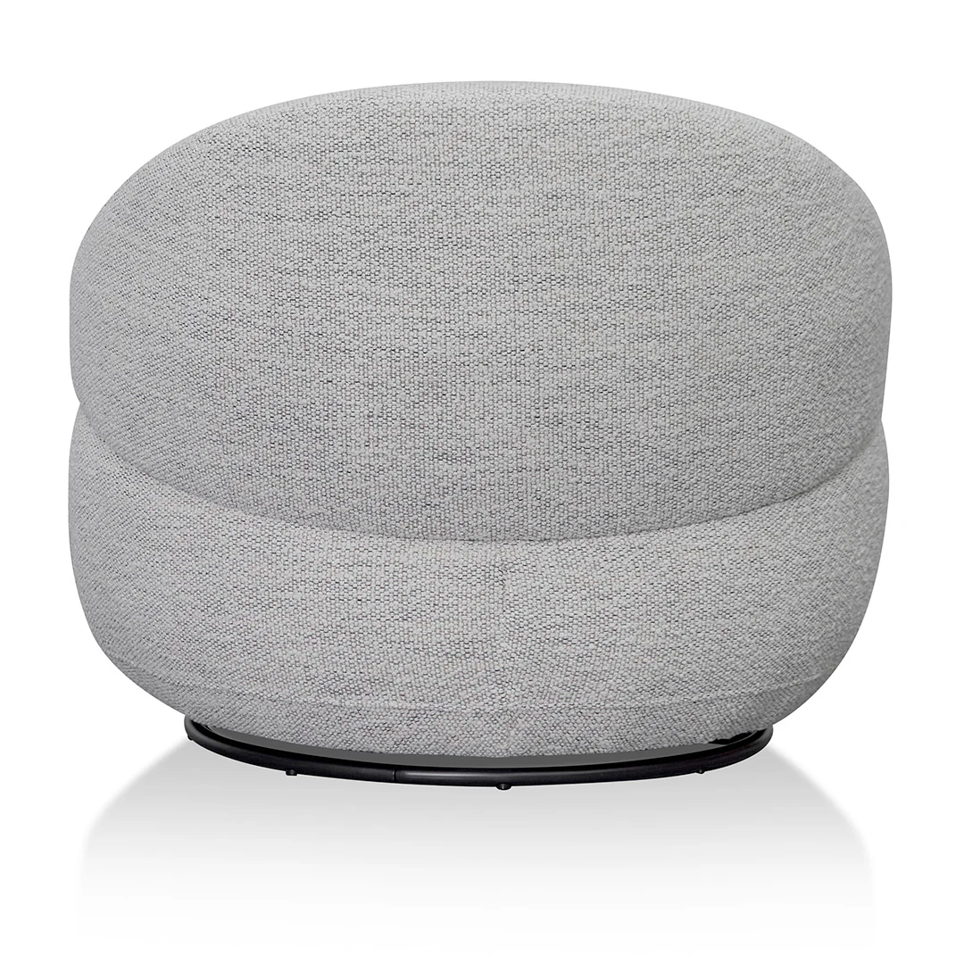 Isla Swivel Fabric Lounge Chair - Fog Grey - Image 4