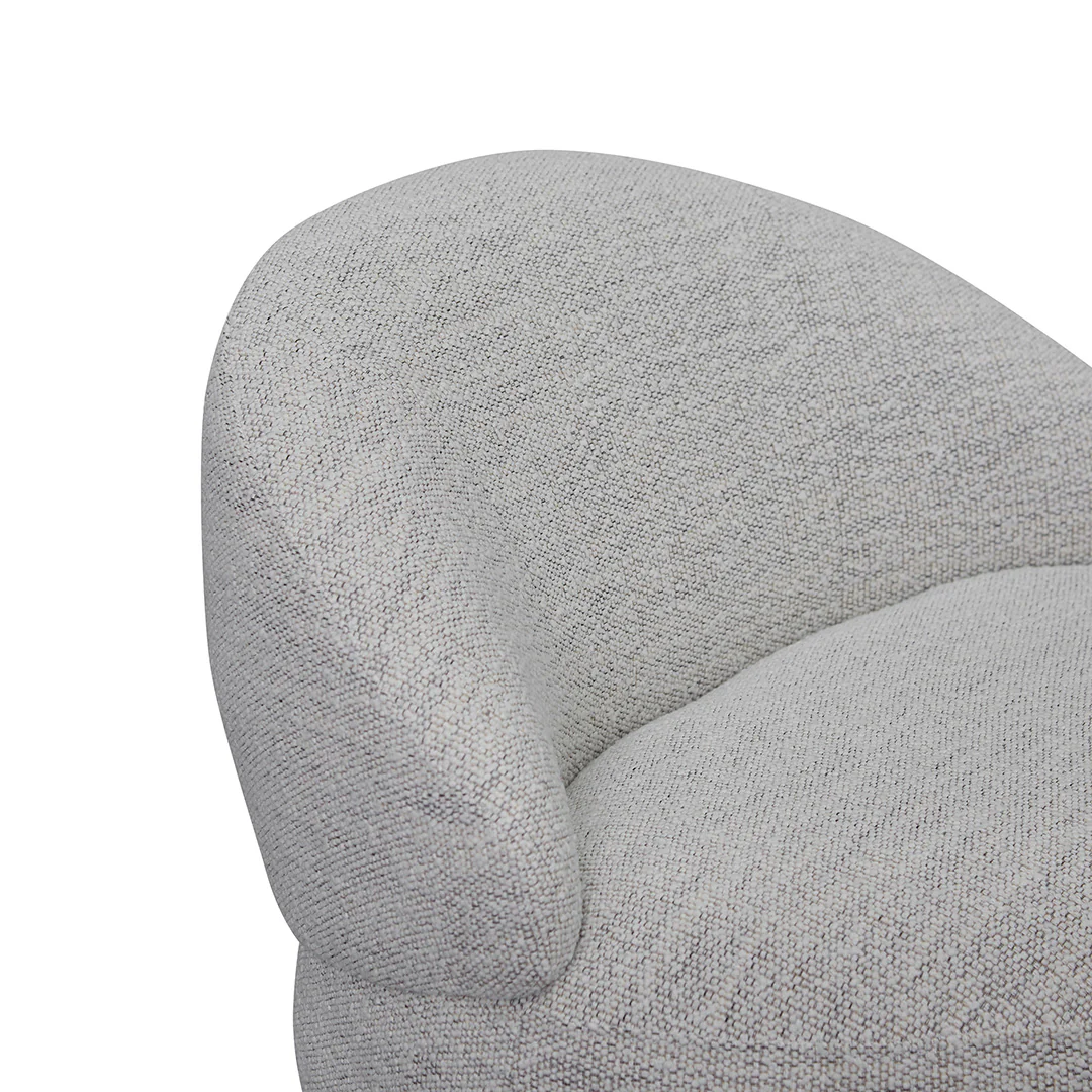 Isla Swivel Fabric Lounge Chair - Fog Grey - Image 6