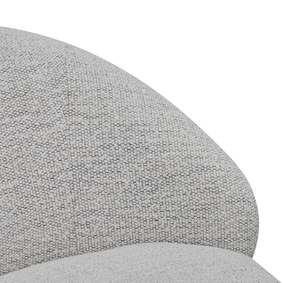 Isla Swivel Fabric Lounge Chair - Fog Grey - Image 7