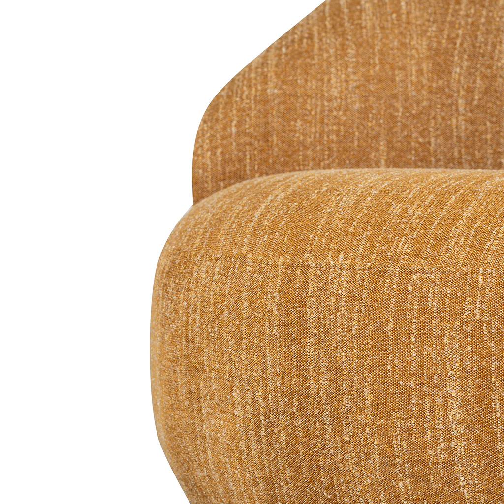 Isla Swivel Fabric Lounge Chair - Ginger Brown - Image 5
