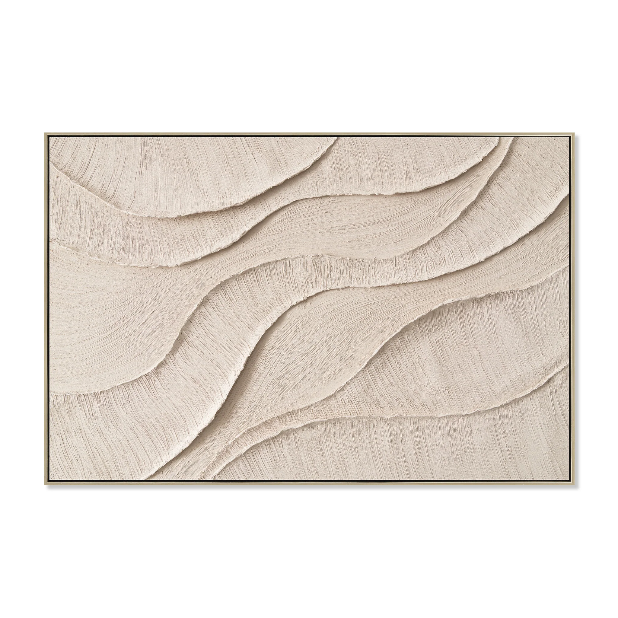 Isola Tide 120 x 80cm Framed Canvas - Natural