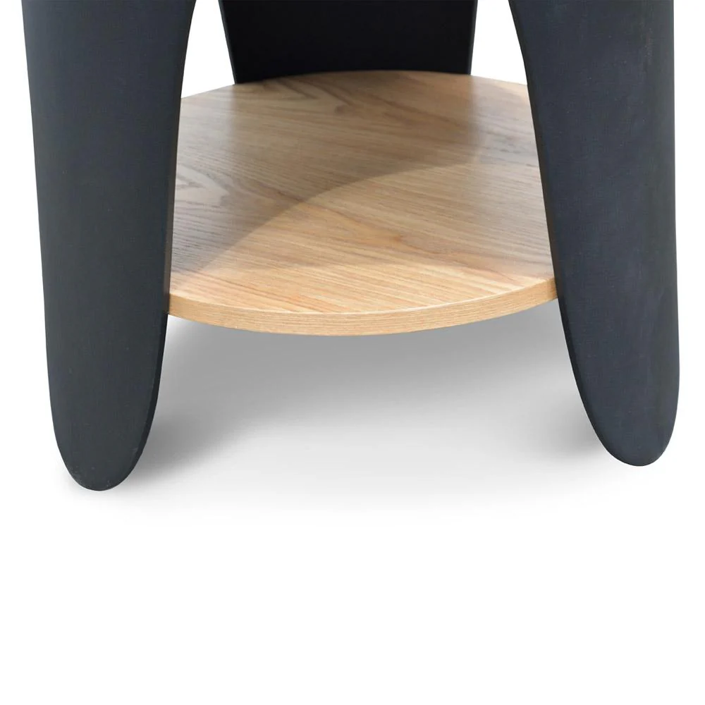 Jackson Round Side Table - Natural - Black - Image 10
