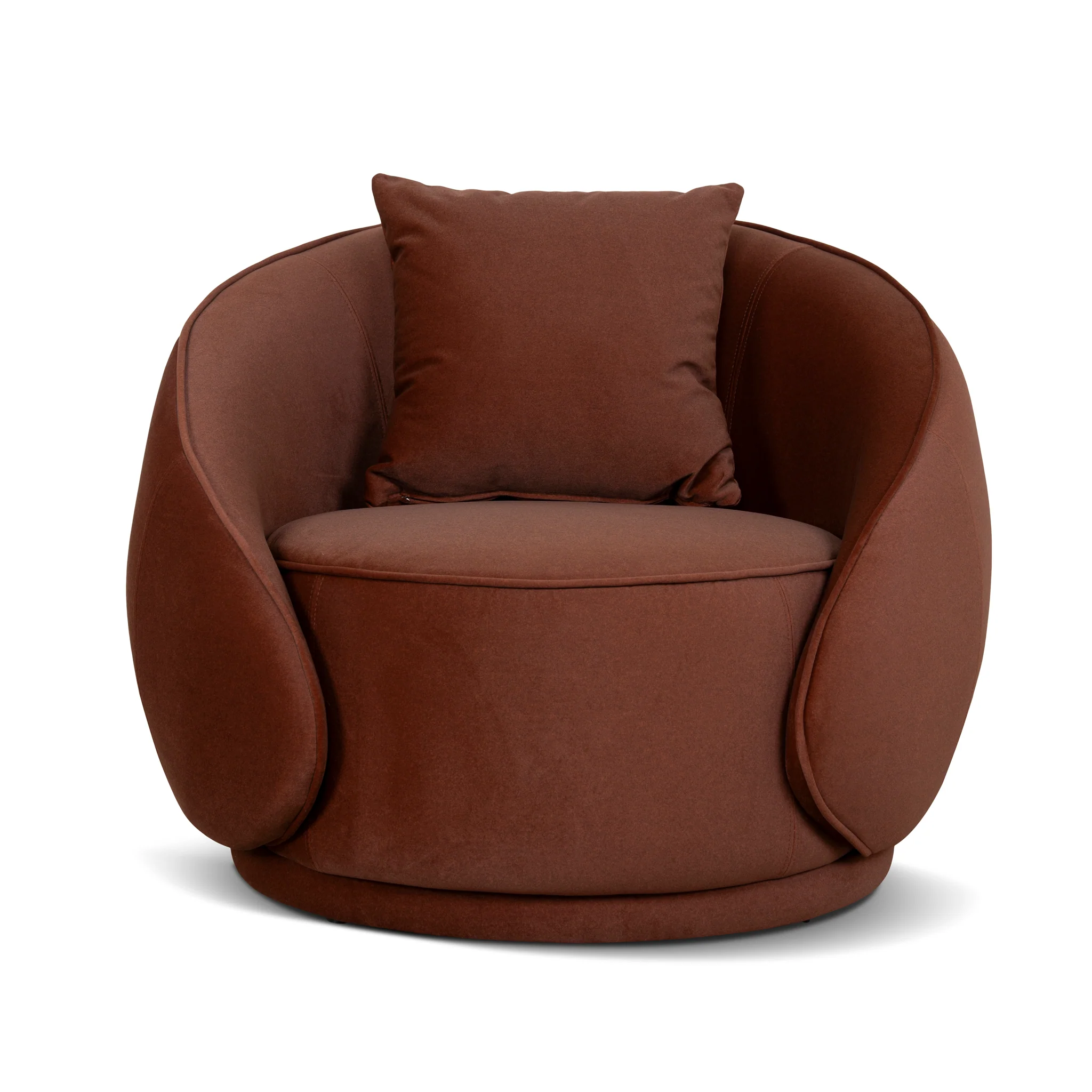 Jake Fabric Armchair - Red Bronze - Image 2