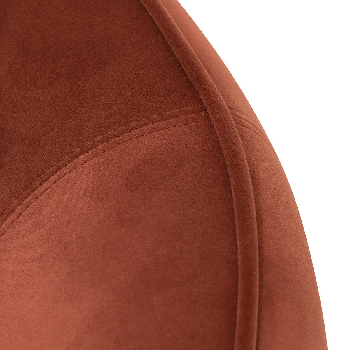 Jake Velvet Armchair - Rustic Orange - Image 9