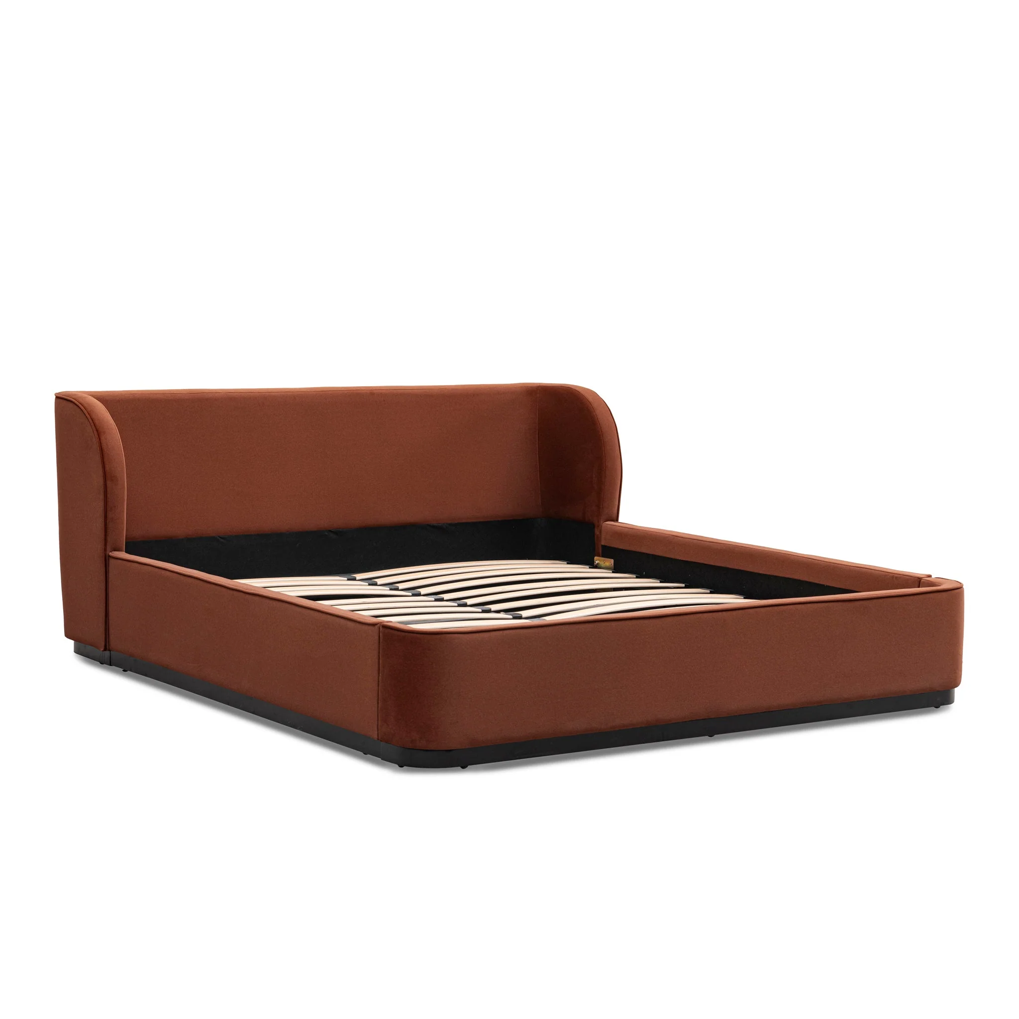 Jamar King Bed Frame - Burnt Maroon - Image 13