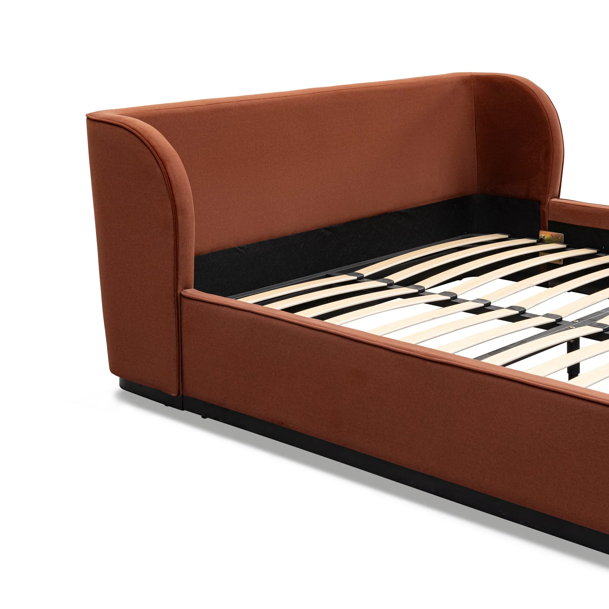 Jamar King Bed Frame - Burnt Maroon - Image 17
