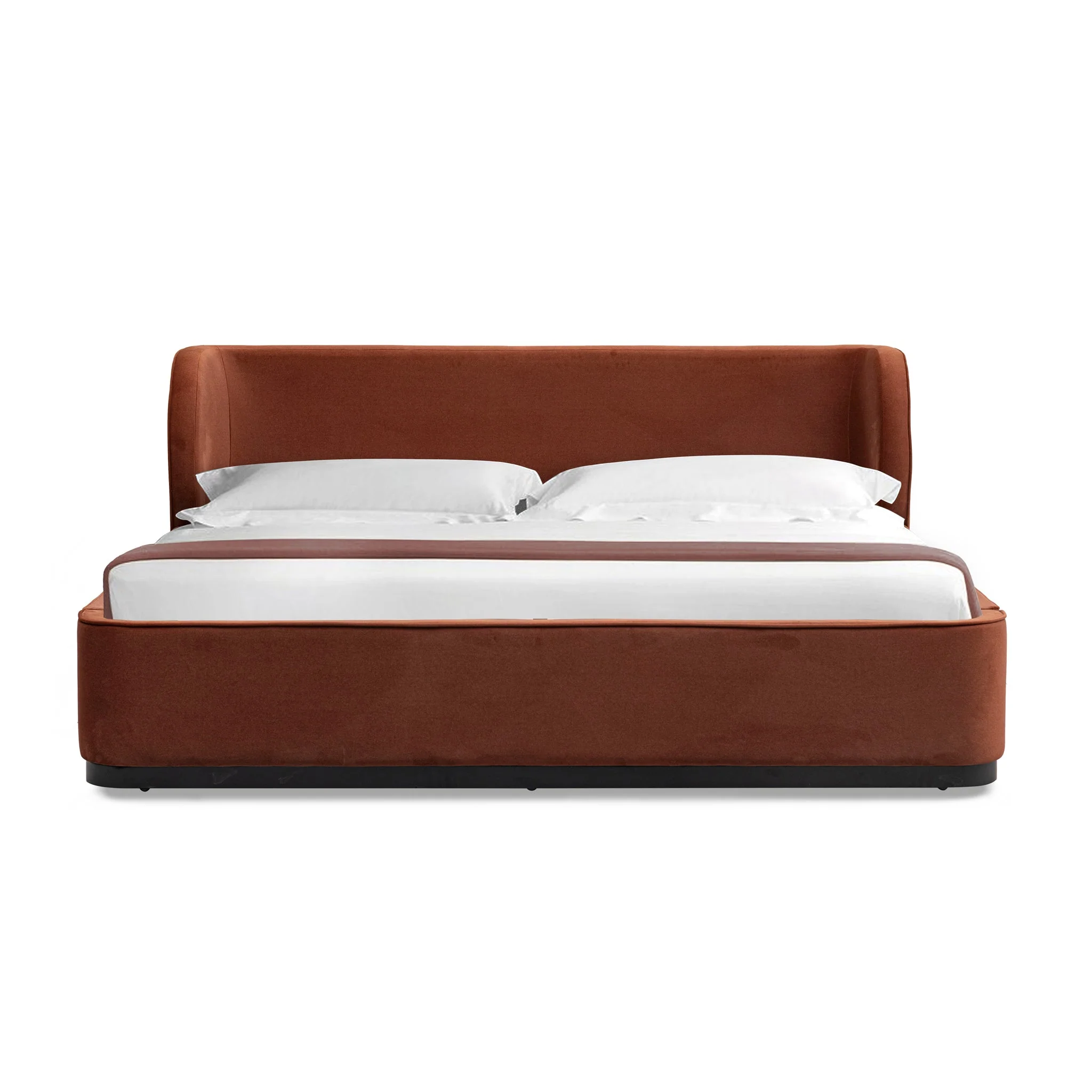 Jamar King Bed Frame - Burnt Maroon - Image 2