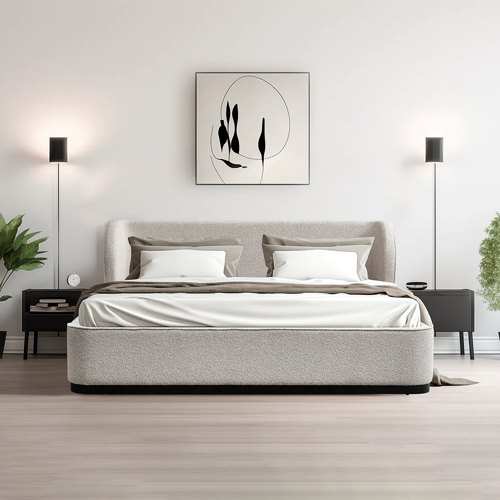 Jamar King Bed Frame - Clay Grey - Image 3