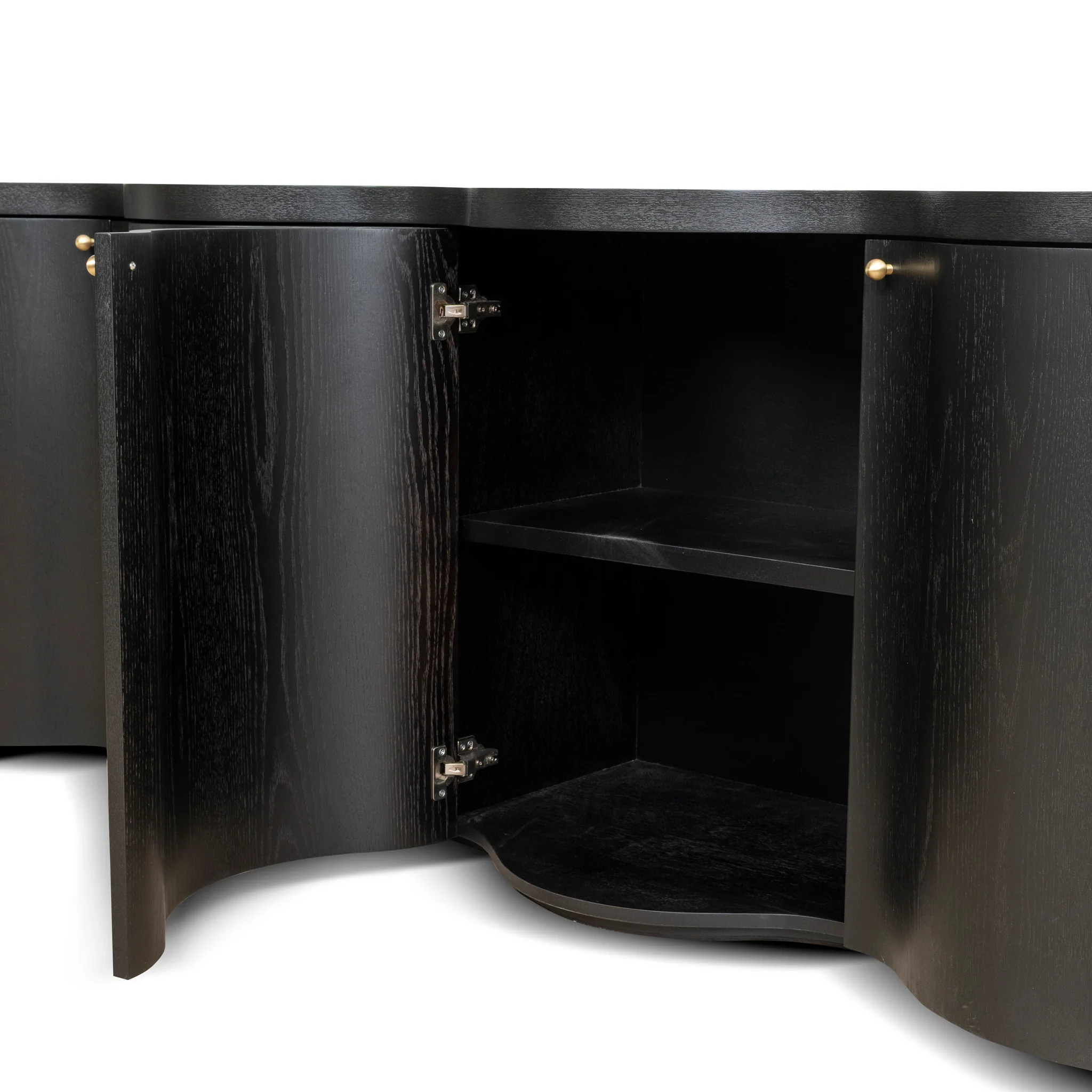 Jaya 2.15m Buffet Unit - Textured Espresso Black - Image 9