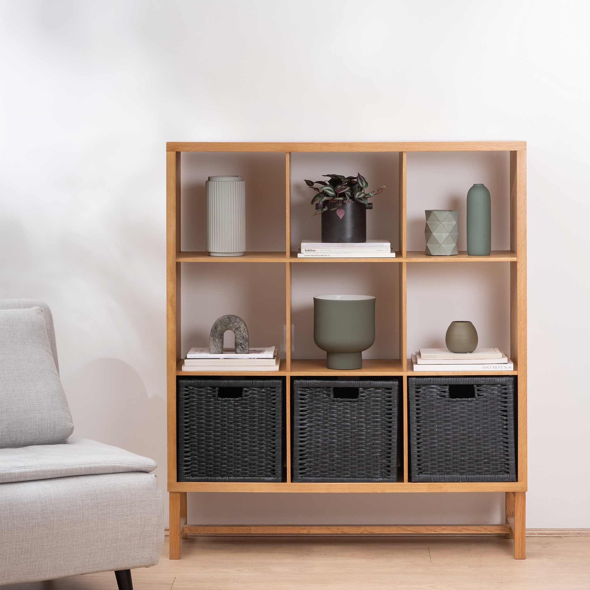 Johan Wooden Display Bookcase - Natural - Image 2