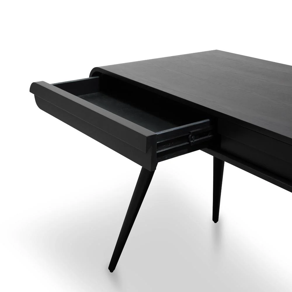 Joshua Narrow Wood Console Table - Black 75cm (H) - Image 10