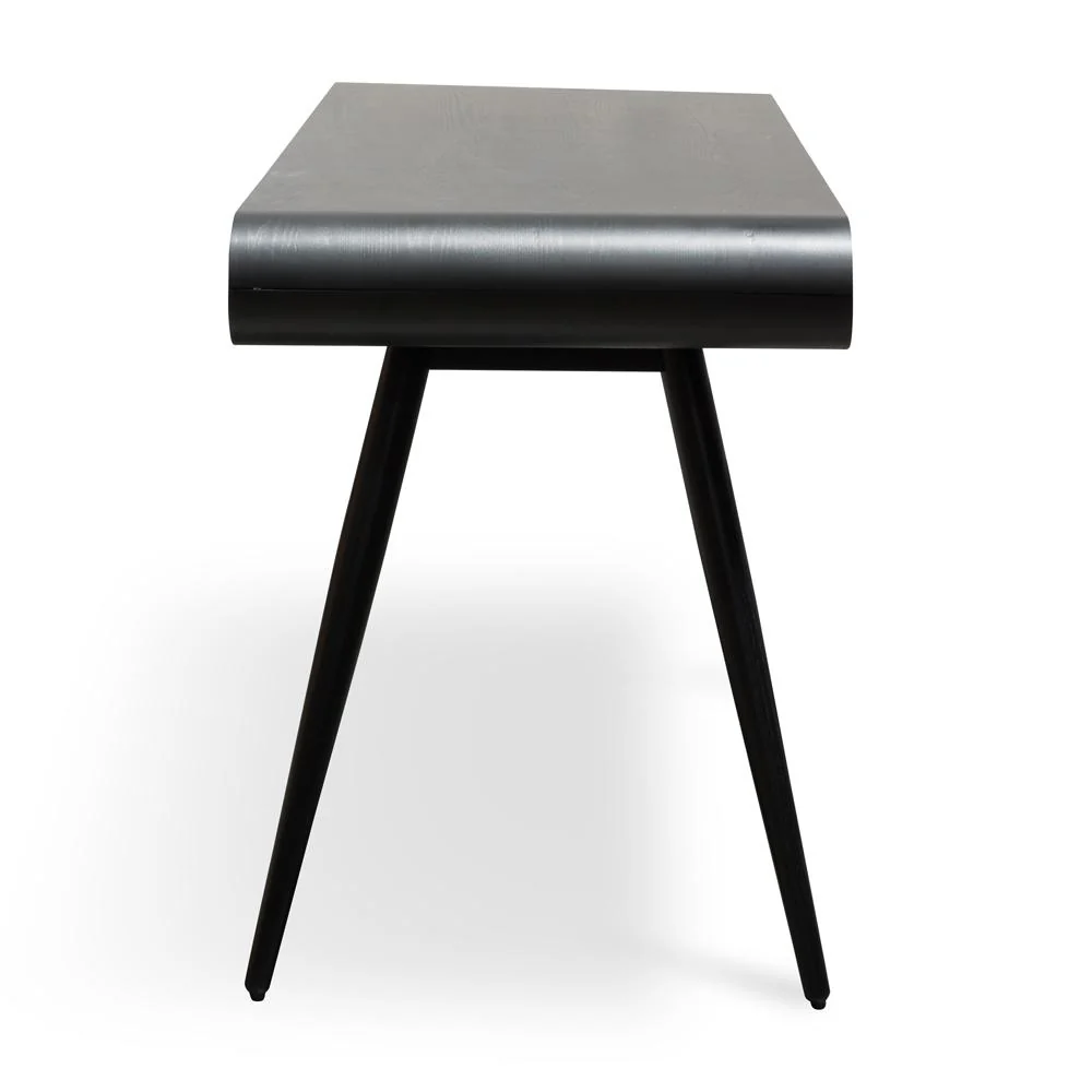 Joshua Narrow Wood Console Table - Black 75cm (H) - Image 7