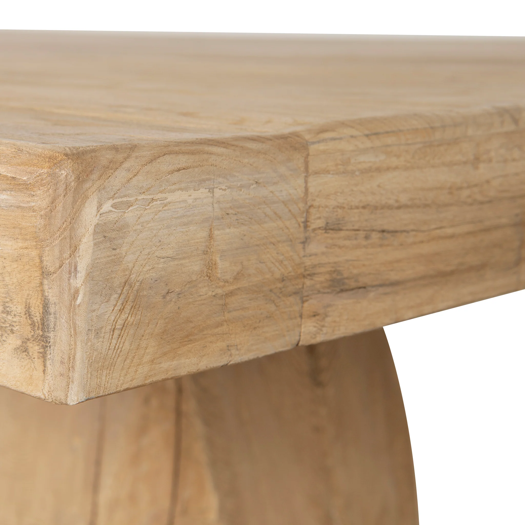 Josif 2.2m Elm Dining Table - Natural - Image 7