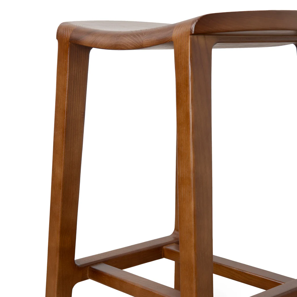 Judy 62cm Bar Stool - Walnut - Image 4