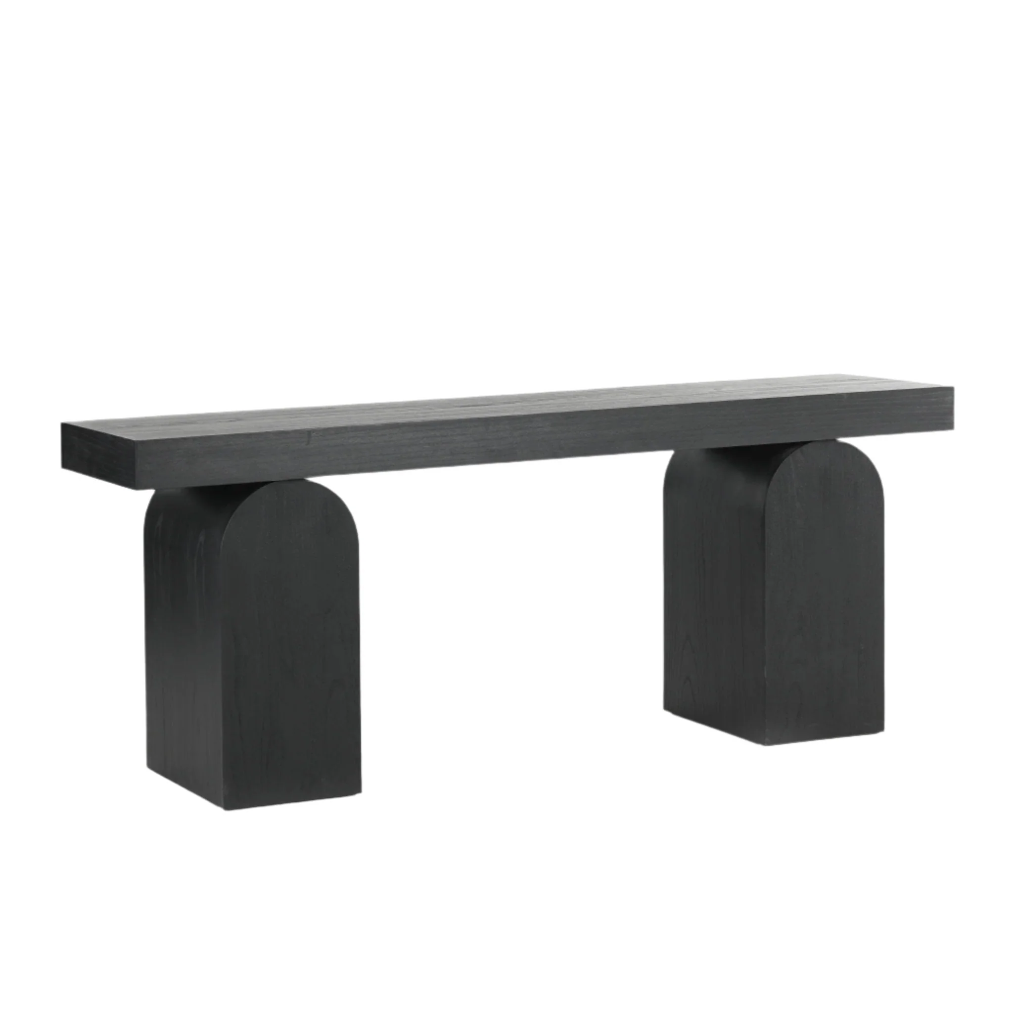 Junon 1.9m New Elm Console Table - Full Black