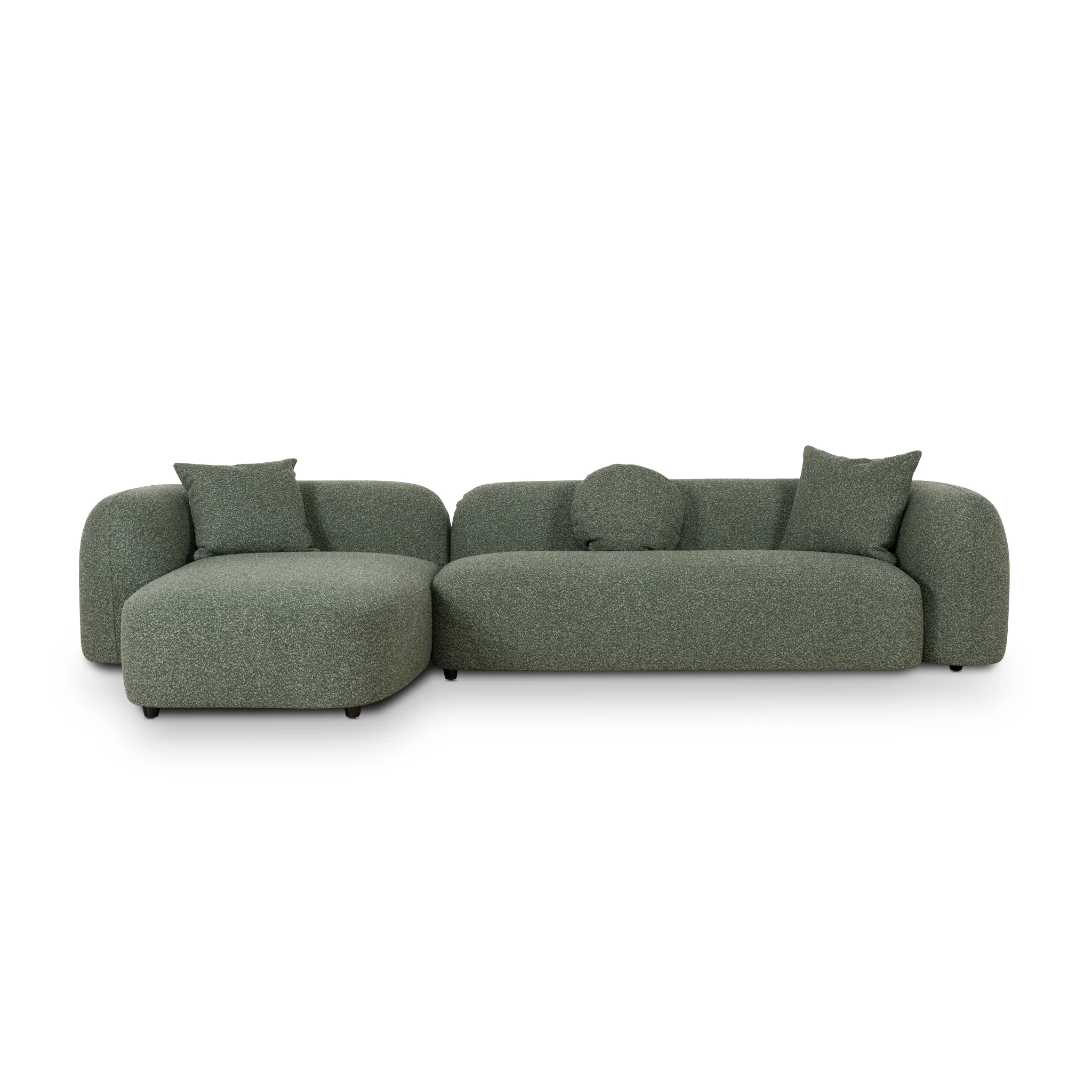 Justus 3 Seater Left Chaise Sofa - Amazon Green - Image 4