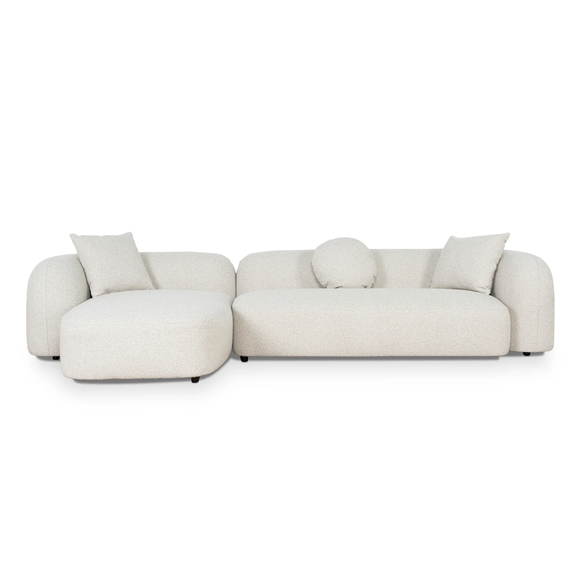 Justus 3 Seater Left Chaise Sofa - Oatmeal Beige - Image 5