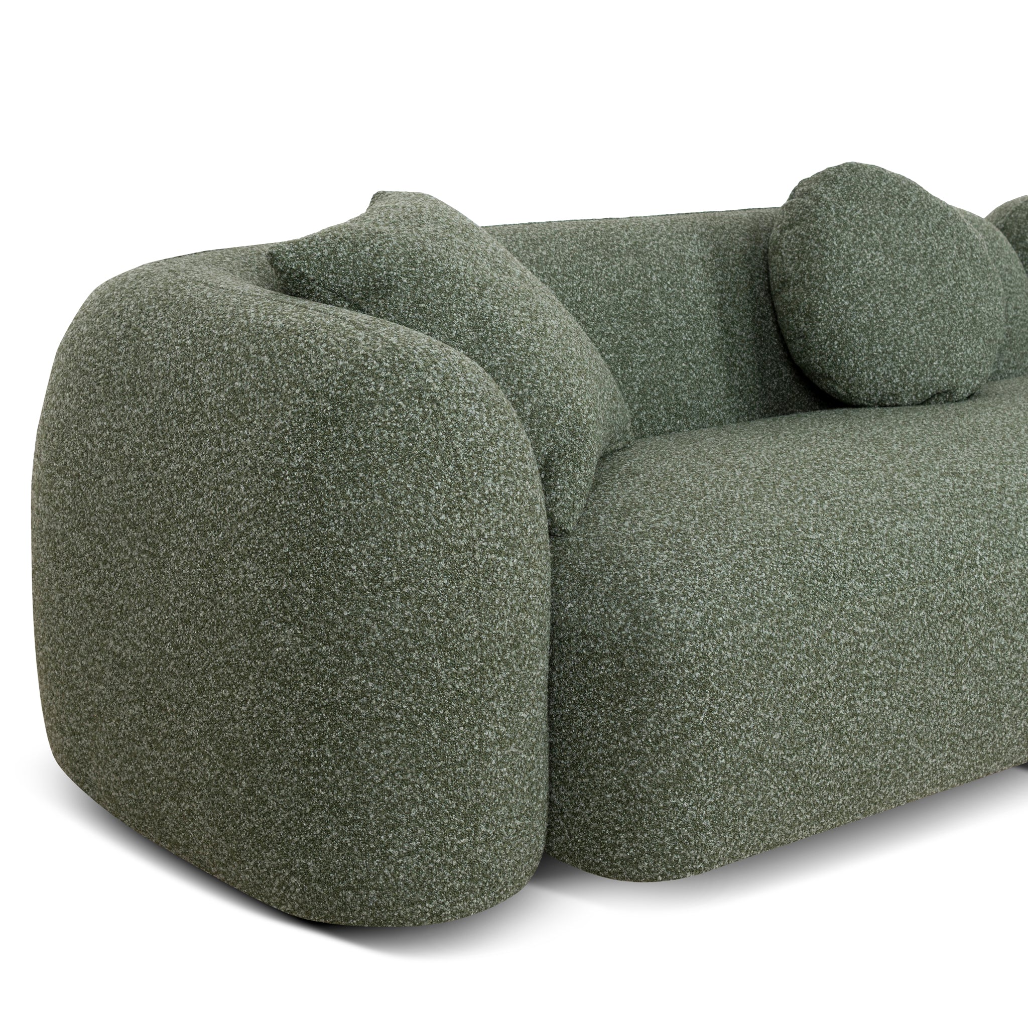 Justus 3 Seater Right Chaise Sofa - Amazon Green - Image 9